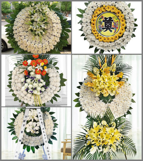 山西晋中灵石县南关镇后河底村花圈速递